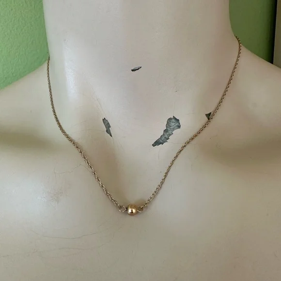 💫Dainty & Beautiful Vintage Stamped 14K Gold Ball Necklace - Picture 13 of 16